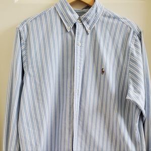 Ralph Lauren Mens 16.5  32/33 Classic Fit Button Down Striped Long Sleeve Shirt